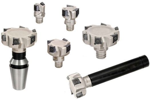 A range of Tangsfeed Milling Cutters in the Maxi Rush range 