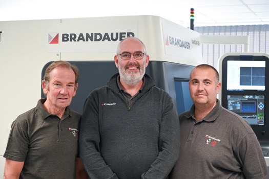 (L-R) Brandauer's David Chapman, Rowan Crozier and Stuart Berry 