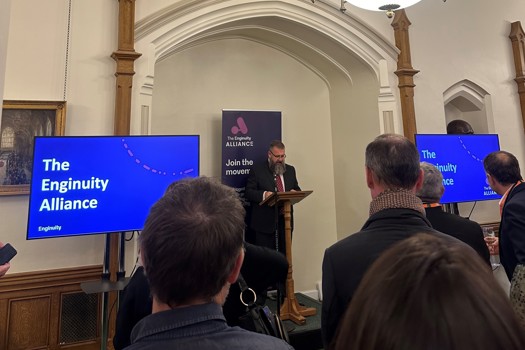 John Parkes, head of Charity at Enginuity, speaking at the Enginuity Alliance launch hosted at the House of Commons
