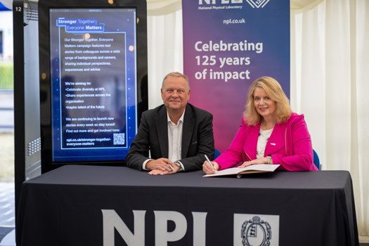 Dr Peter Thompson CBE, CEO, NPL, and Katherine Bennett CBE, CEO, HVM Catapult