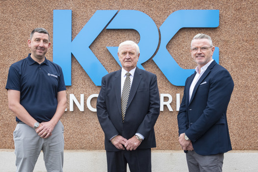 (L-R) Steven Mccoll, MD of Torishima Services Solutions Europe Ltd; James Hughes, Founder of KRG; and Gerry Hughes, MD of KRG Spec