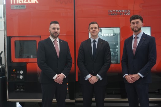 (L R) Mazak's Ryan Lakin, Brian Edmondson and Joe Green