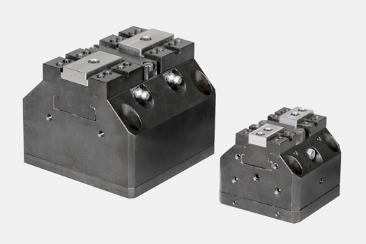 Roemheld has introduced four new, double-acting centric vices, the H 4.400 range, for use in restricted working areas