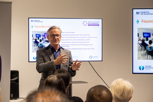 Vernon Hogg, of Oxford Innovation Advice, will help to assist the Silver Founders programme 