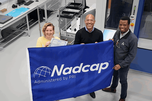 The Addqual team celebrates its Nadcap zero-finding accreditation 